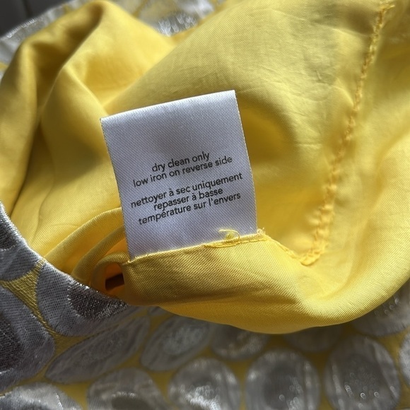 Raoul Metallic Silver/Yellow Medallion Sleeveless Fit & Flare Cocktail Dress - Picture 10 of 11